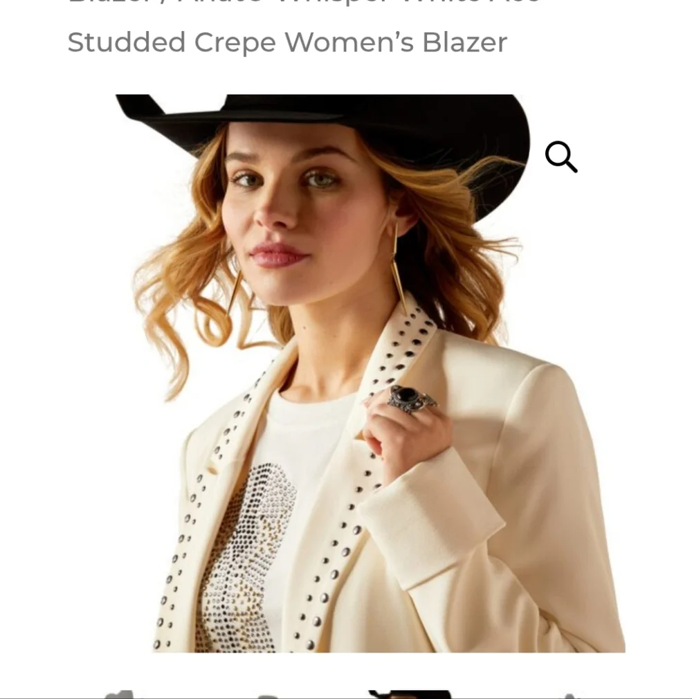 ARIAT WOMEN'S ACE STUDDED CREPE BLAZER - Picture 2 of 10